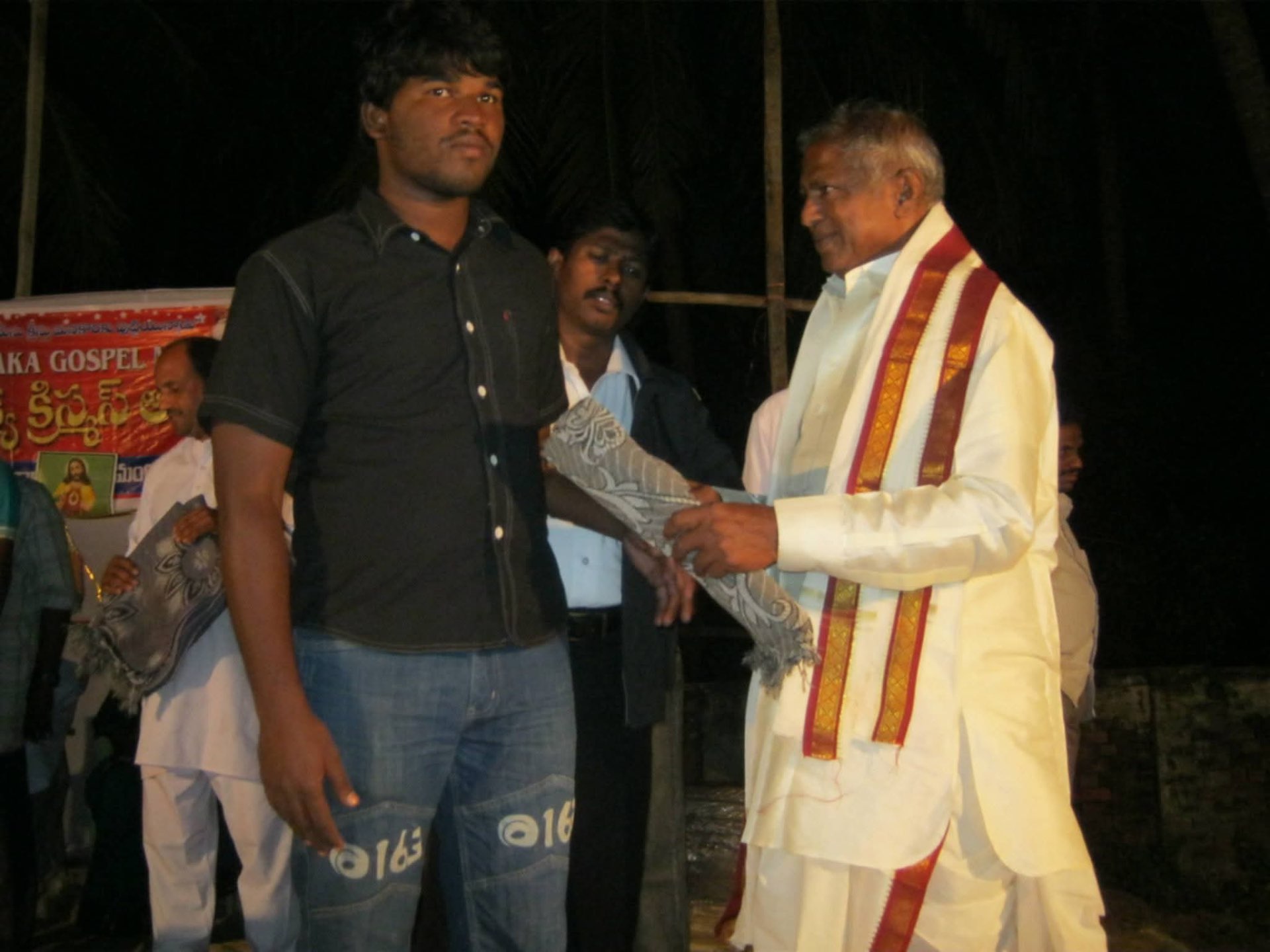 Blessing on stage — Blind Ministry