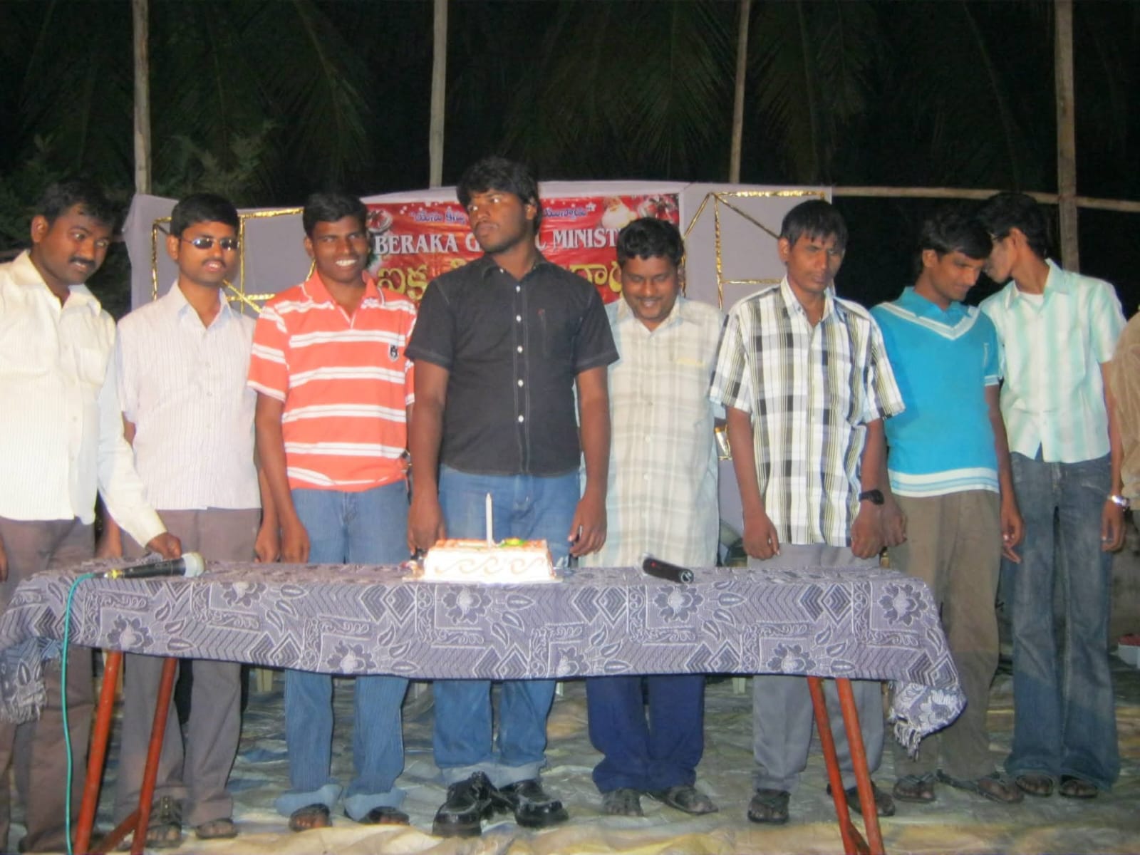 Youth cake-cutting celebration — Blind Ministry