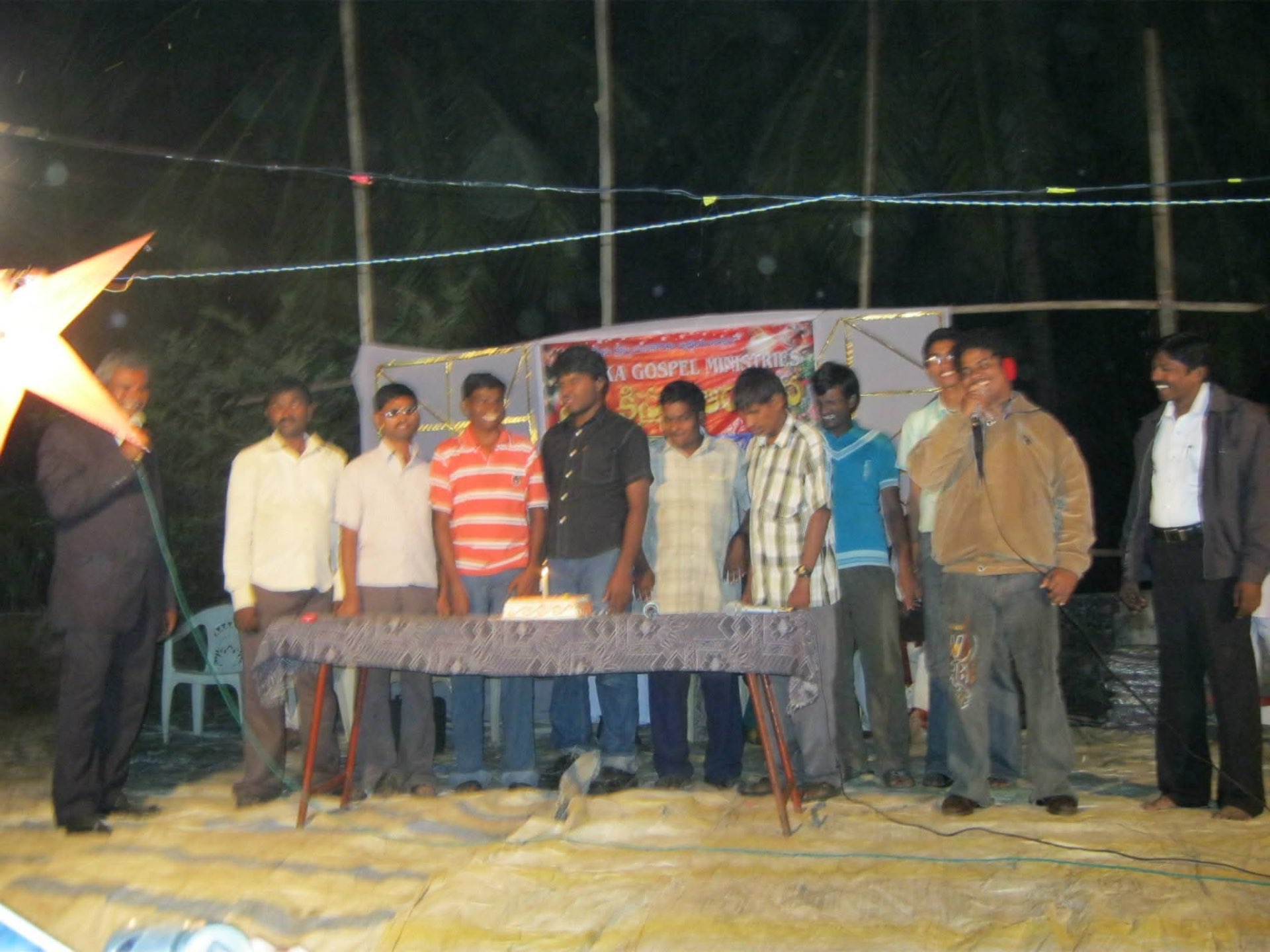 Stage celebration together — Blind Ministry