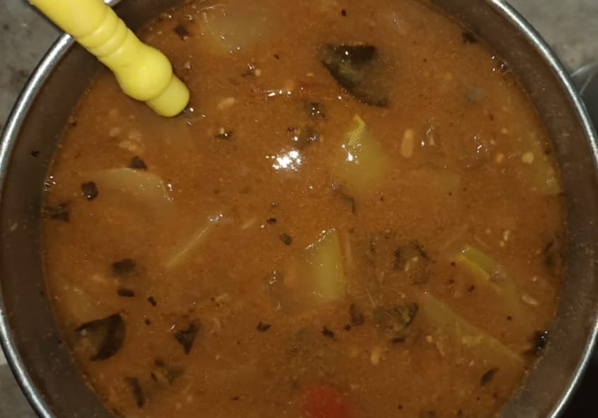 Hot sambar for the meal — Food for the Needy