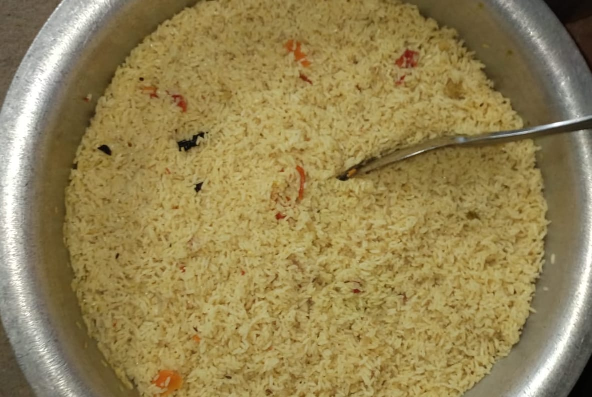 Biryani ready to serve — Food for the Needy