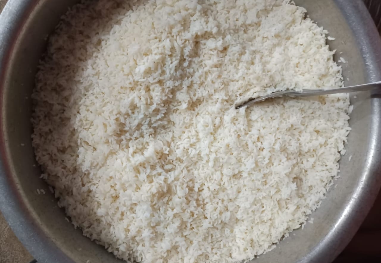Rice from the community kitchen — Food for the Needy